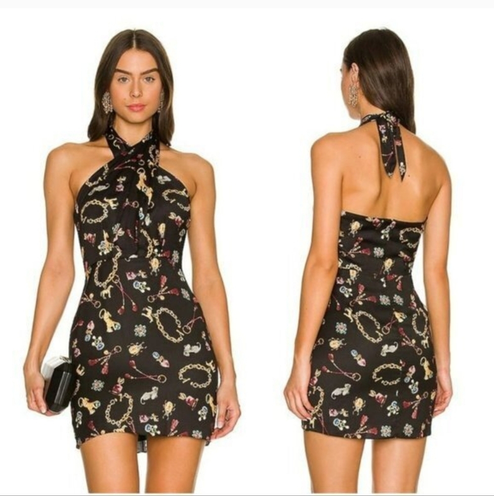 Amanda Uprichard Mezcal Charm Mini Dress Halter Medium